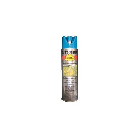 Rust-Oleum Marking Paint, V2300, 15 oz, Aerosol, Spray, Caution Blue V2324838V